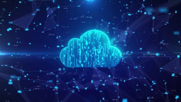 云计算和云服务网络科技概念背景