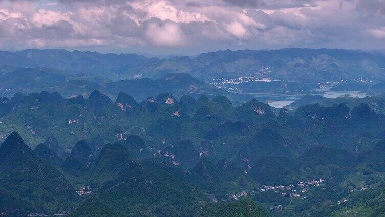 中国贵州兴义万峰林自然风光航拍