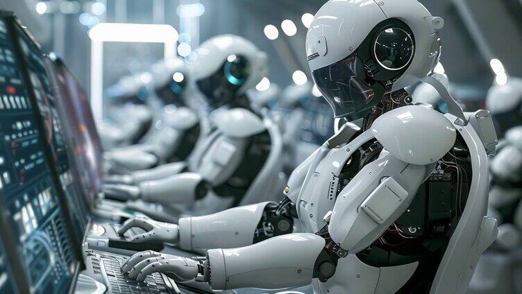 智能机器人 智慧工厂 未来世界 科技发展