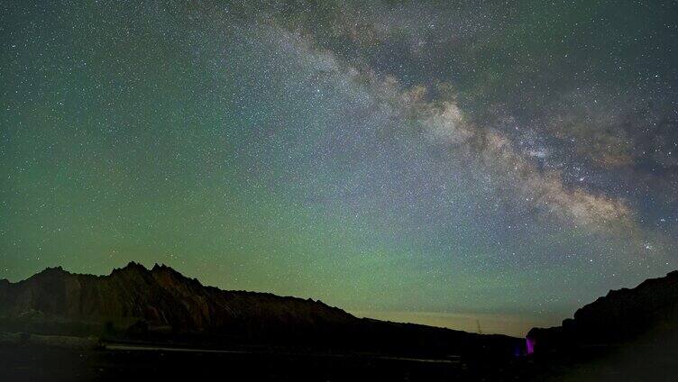 红石林星空银河极光延时