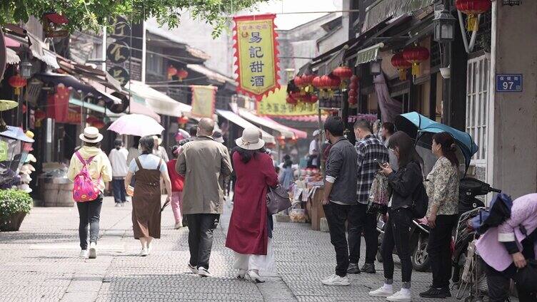 望城靖港古镇人文市井人流合集