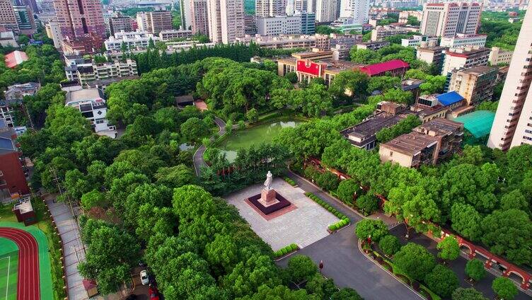 清水塘优美伟人故居旧址全景航拍