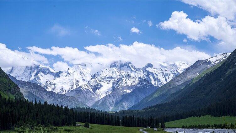 夏塔雪山延时摄影