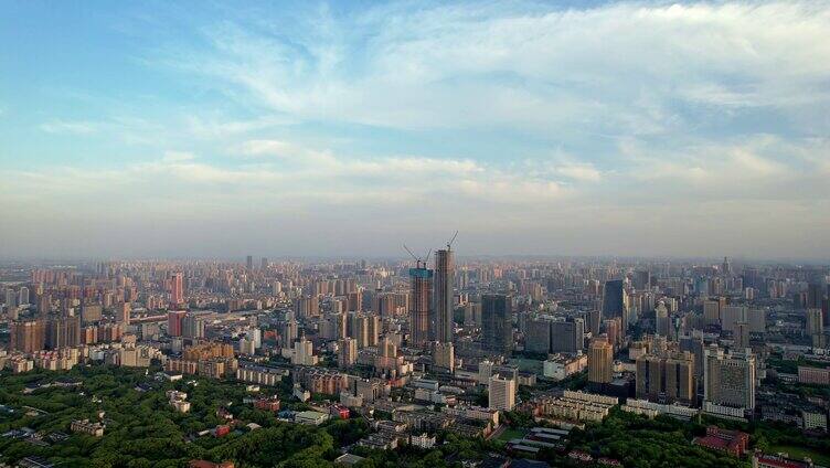 美丽壮观的绿色城市-长沙航拍-电影感