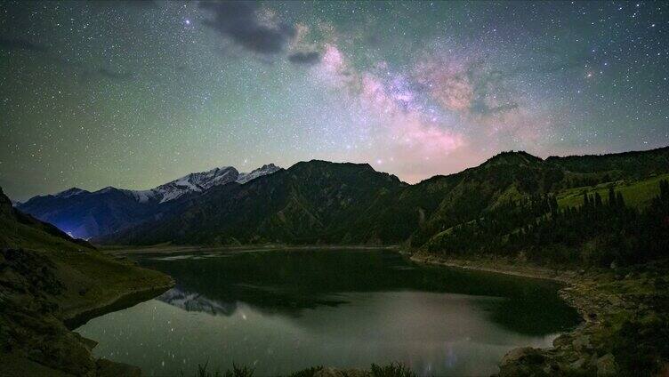 大龙池星空星空银河极光延时