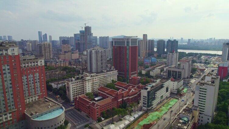 鸟瞰长沙中南大学湘雅医院