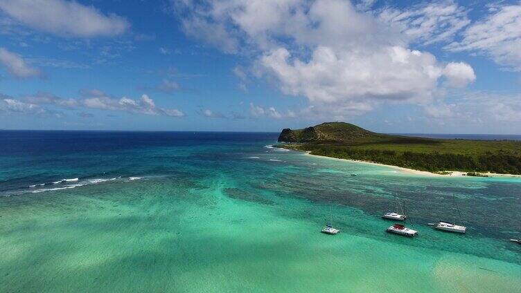 航拍碧海蓝天