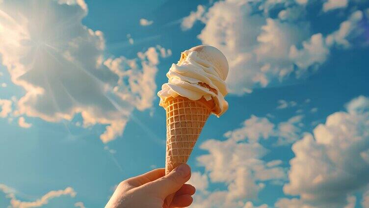 夏天夏日小清新冰淇淋甜筒雪糕