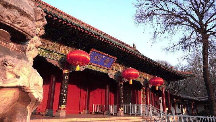 实拍太原晋祠胜境古建筑群寺庙博物馆风景区