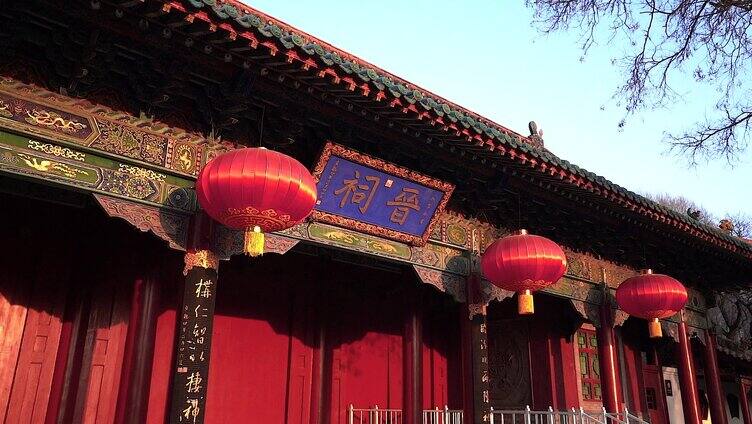 实拍太原晋祠胜境古建筑群寺庙博物馆风景区