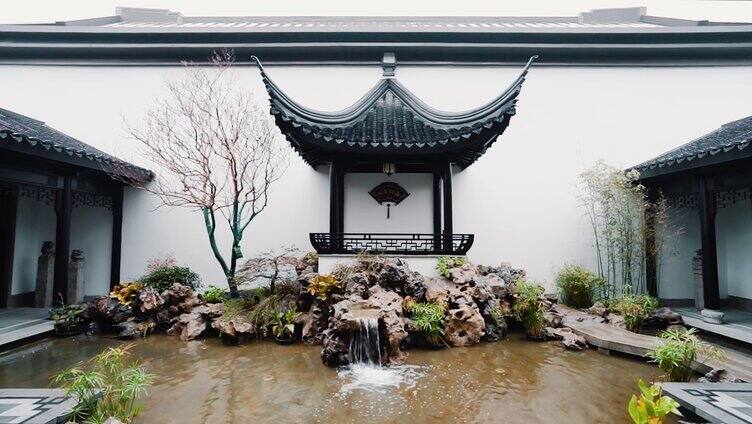 苏州园林江南烟雨园艺景观