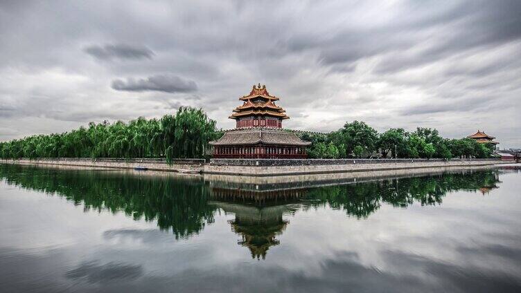 北京故宫角楼护城河古建筑文化历史阁楼