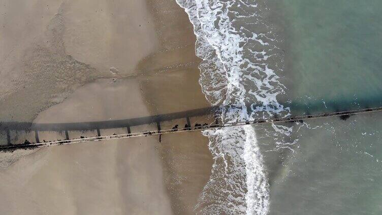 夏季沙滩高清航拍视频素材