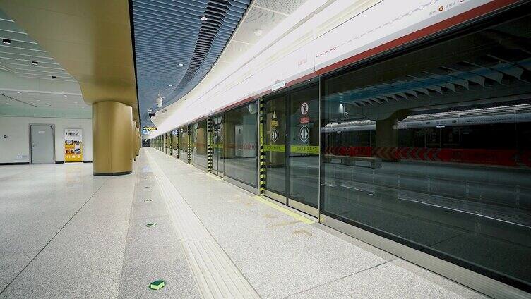 地铁站厅绿色出行轻轨现代交通轨道交通