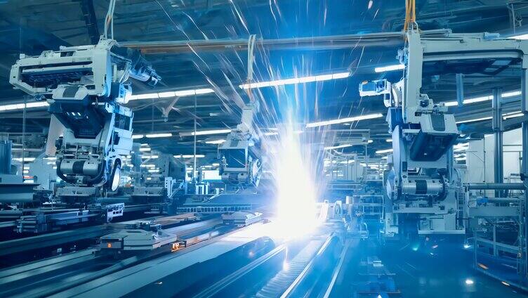 汽车生产制造工厂 机械臂制造 智能工业 
