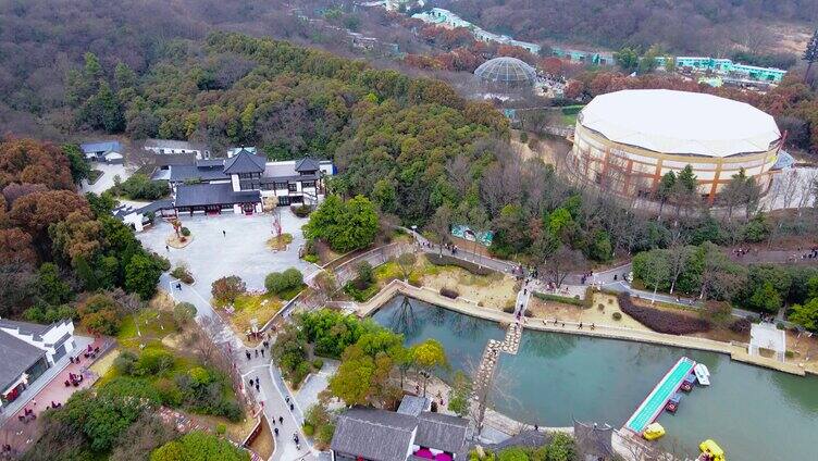 4K航拍南京珍珠泉旅游风景区