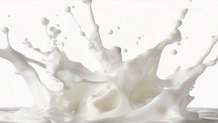 倒牛奶飞溅漩涡涟漪液体乳制品牛奶杯广告a