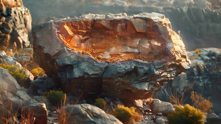 稀土矿石开采挖矿矿业矿产资源挖矿有色金属