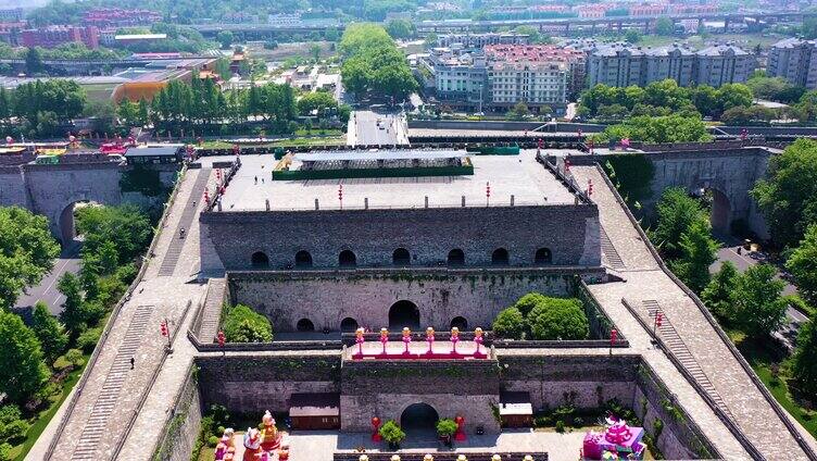 4K航拍南京中华门历史城墙