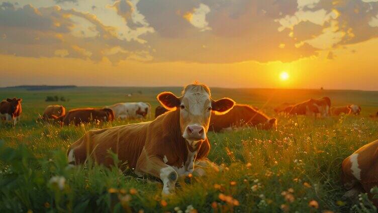 牧场奶牛 有机牛奶 健康生活