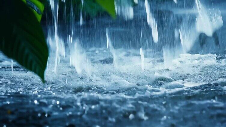 下雨天暴风雨 狂风暴雨 电闪雷鸣