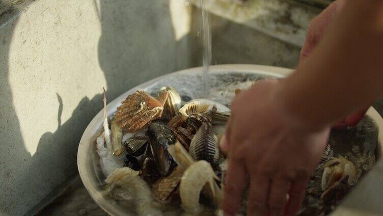 海鲜 清洗海鲜