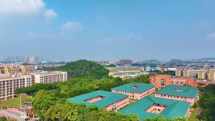 广州大学城航拍校园广州番禺区广东城市风景