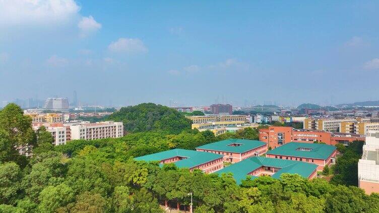 广州大学城航拍校园广州番禺区广东城市风景