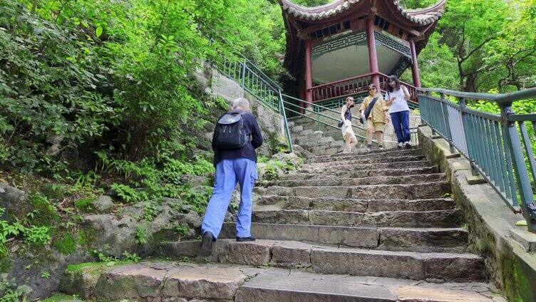 盲人爬山 脚步 登山