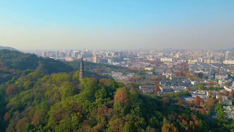 杭州西湖宝石山保俶塔风景视频素材