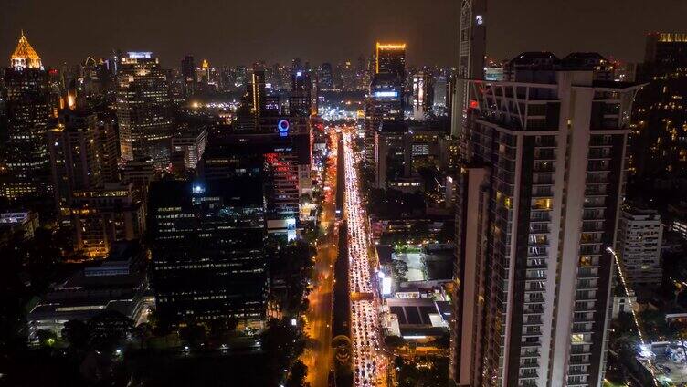 泰国曼谷城市夜景延时