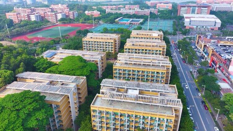 广州大学城航拍校园广州番禺区广东城市风景