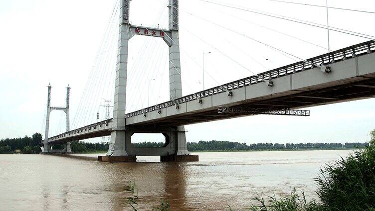 黄河水 黄河沿岸 黄河浮桥 黄河大桥