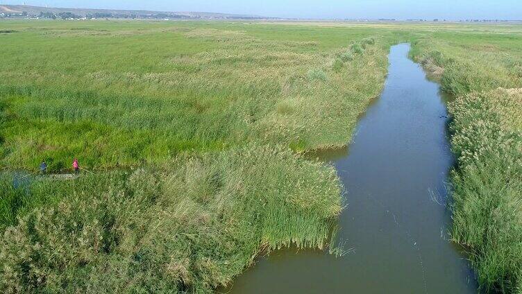 自然生态湿地航拍