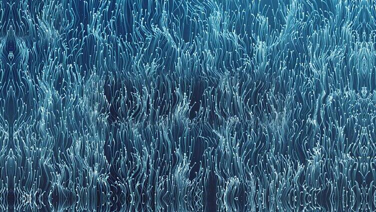 蓝色粒子海洋粒子背景