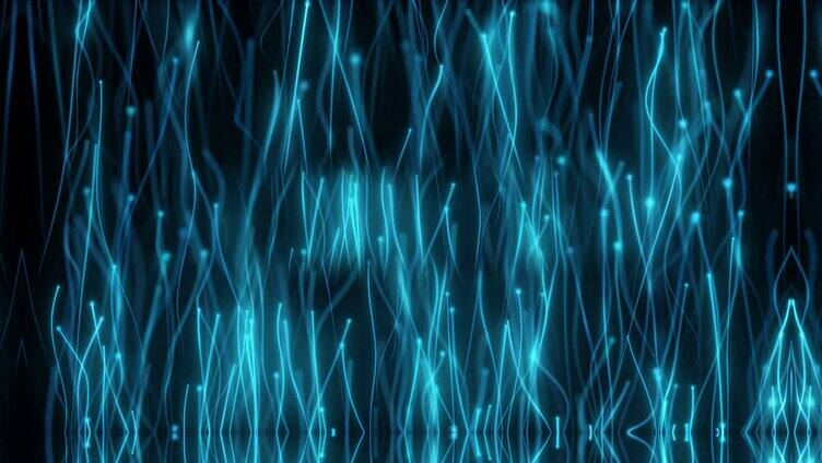 蓝色科技粒子线条背景