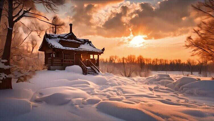 唯美童话世界北方雪景