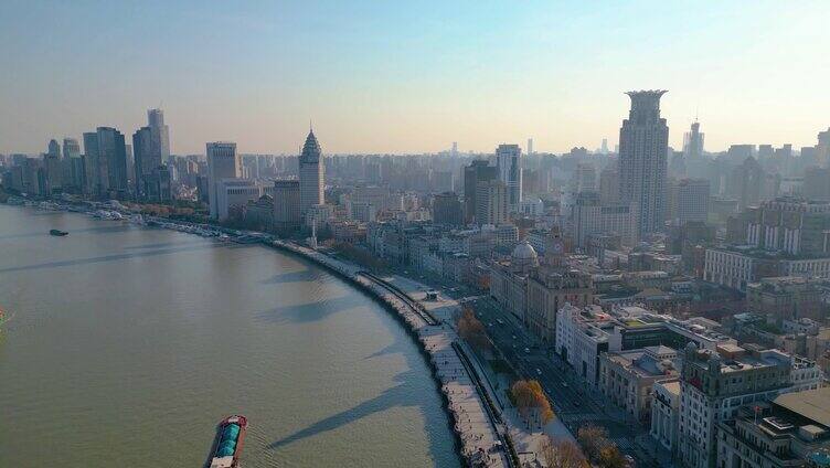 上海外滩乍浦路桥黄浦江苏州河陆家嘴风景视