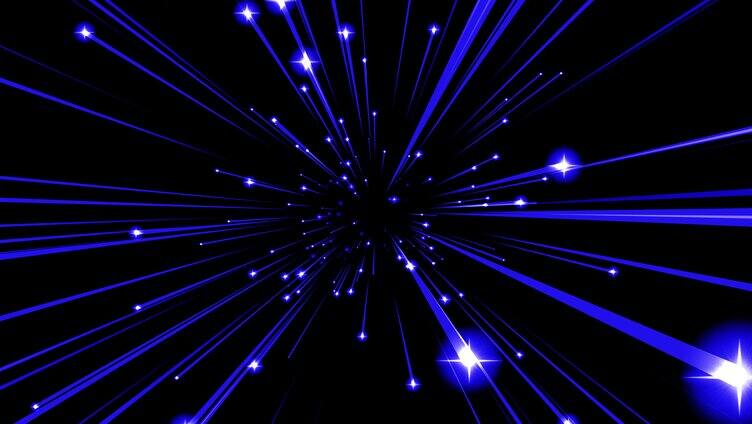 带通道 拖尾粒子 拖尾星星 蓝色粒子光线