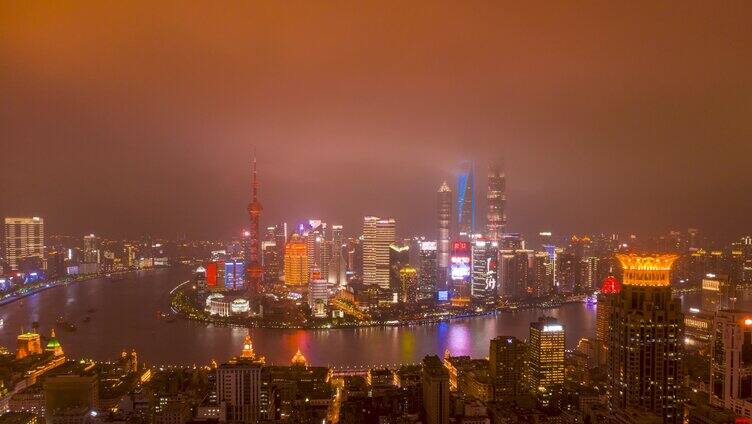 陆家嘴CBD+黄浦江夜景