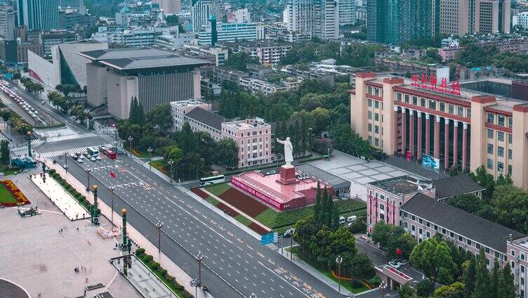 毛泽东雕像_四川科技馆_蜀都大道人民东路