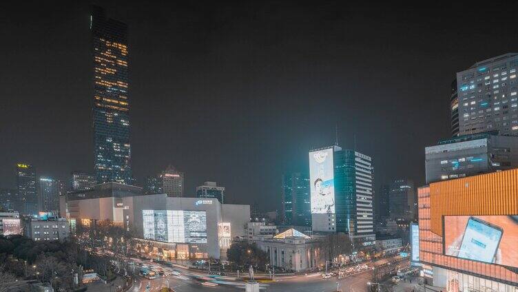 新街口夜景_夜景延时