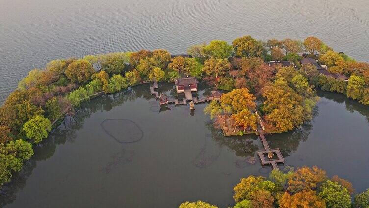 杭州西湖风景航拍