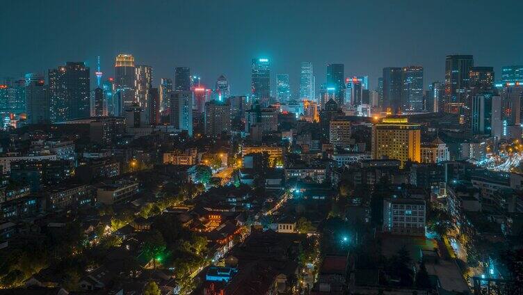 宽窄巷子夜景成都夜景