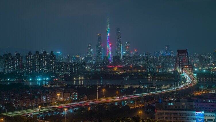 新光大桥夜景_珠江新城夜景_广州塔夜景