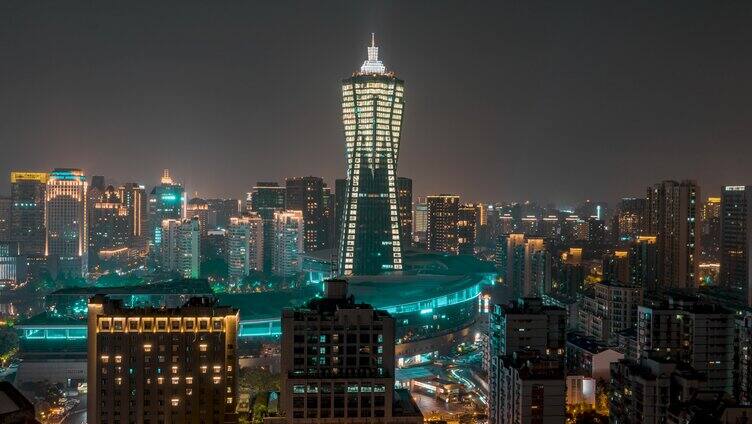 西湖文化广场夜景