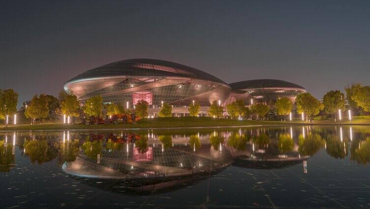 江苏大剧院_夜景延时