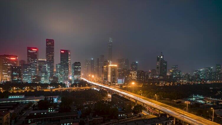 北京CBD_东三环中路_京哈线_日转夜