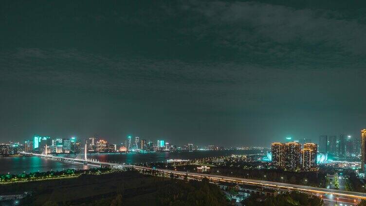 钱江三桥_江干区夜景_滨江区夜景