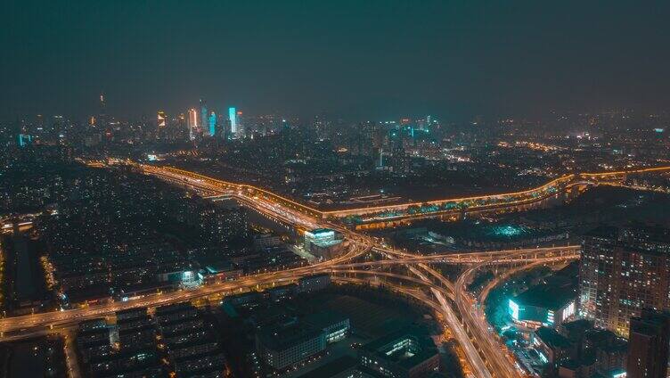 赛虹桥夜景_古城墙夜景_南京CBD夜景